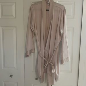 Silky robe